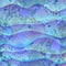 Seamless pattern with seashells on rocky bottom and transparent lazur waves