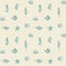 Seamless pattern with seashells of various shapes