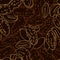 Seamless pattern of a set of peanuts & kernels, for menu design or confectionery, textiles