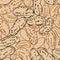 Seamless pattern of a set of peanuts & kernels, for menu design or confectionery, textiles