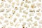 Seamless pattern of a set of popcorn grains