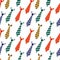 Seamless pattern set of ties of different colors.