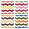 Seamless pattern set with wavy chains. Colors of the year 2019. Can be used as fabric design for summer clothes collections.