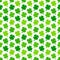 Seamless Pattern Shamrocks Four Leafs Green And White