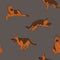 Seamless Pattern With Shepherd Dog