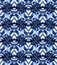 Seamless pattern in Shibori style in blue tones