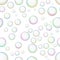 Seamless pattern with shiny soap bubbles.