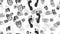 Seamless pattern of shoe prints and bare feet of man and footprints of animals dogs . Vector illustration