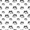 Seamless pattern with siberian huskies isolated on white background. Vintage hand drawn texture with portrait dogs.