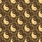 Seamless pattern with sign yin yang. Sample design for mens gift wrapping for Valentines Day.