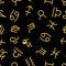 Seamless pattern Signs Of The Zodiac. Vector endless backdrop