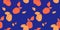 seamless pattern with silhouette apricot