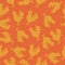 Seamless pattern with a silhouette or fire rooster for the new year
