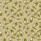 Seamless pattern with silhouettes of avacado. Avacado silhouettes on brown background.