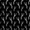 Seamless pattern of silhouettes of scary phantoms