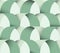 Seamless pattern, simple curved abstract shapes with shadow, pastel green tones