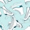 Seamless pattern of skates