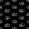 Seamless pattern of sketches cartoon lying cats