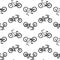 Seamless pattern of sketches city bicycles for active strolls