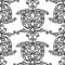 Seamless pattern of sketches decorative architectural element in vintage style