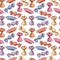 Seamless pattern of sketches different chocolate sweets