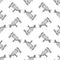 Seamless pattern of sketches domestic cows