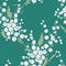 Seamless pattern of sketches lilies of valley