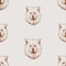 Seamless pattern of sketches portrait guard dog