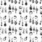 Seamless pattern of sketches various female jewerly