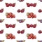 Seamless pattern of sketches various ripe juicy berries