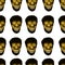 Seamless pattern with skulls. Illustration for a holiday, a party and invitations. Decoration for the interior. Printing