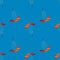 Seamless pattern. Skydiver flying with parachute. Skydiving, parachuting and extreme sport, active leisure concept.