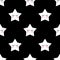 Seamless pattern with sleeping stars. Night sky stars illustration.