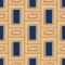 Seamless pattern of small ancient maltese windows with stone frames