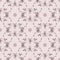 Seamless pattern of small beige branches with circles on a pink cell background. Watercolor -11