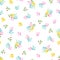 Seamless pattern with small blue flowers, forget-me-not