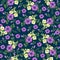 Seamless pattern in small flower. Romantic flower print.