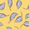 Seamless pattern of small leaves, striped color nice and unique