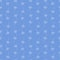 Seamless pattern of small seed head flowers on a bright blue background.