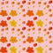 Seamless pattern of small simple watercolor flowers on a delicate pink background, print for fabric, background for