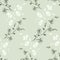 Seamless pattern small wild green and gray flowers on a green background. Watercolor -3