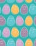 Seamless pattern with smiling Easter eggs