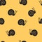 Seamless pattern snail