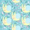 Seamless pattern with snail. Vector