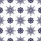 Seamless pattern of snowflakes on a white background