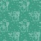 Seamless pattern with snowman, broom, hat, wind