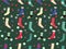 Seamless pattern socks. vector illustration.