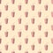 Seamless pattern with soda cups on yellow background.