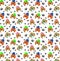 A seamless pattern with spaniel dogs for children illustrations