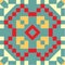 Seamless Pattern Spanish Tile Yellows red and teal
